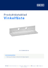 Vinkelfäste Produktdatablad SV