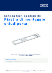 Piastra di montaggio chiudiporta Scheda tecnica prodotto IT