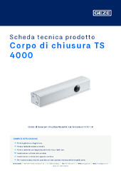 Corpo di chiusura TS 4000 Scheda tecnica prodotto IT