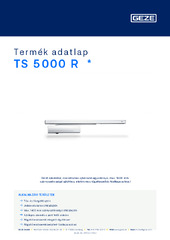 TS 5000 R  * Termék adatlap HU