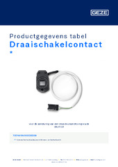 Draaischakelcontact  * Productgegevens tabel NL