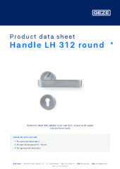 Handle LH 312 round  * Product data sheet EN