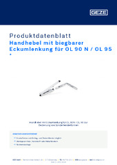 Handhebel mit biegbarer Eckumlenkung für OL 90 N / OL 95  * Produktdatenblatt DE