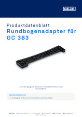 Rundbogenadapter für GC 363 Produktdatenblatt DE