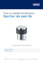 Opritor de ușă 04 Fișa cu datele produsului RO