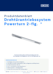 Drehtürantriebssystem Powerturn 2-flg.  * Produktdatenblatt DE