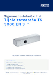Tijelo zatvarača TS 3000 EN 3  * Sigurnosno-tehnički list HR
