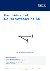Säkerhetssax nr 60 Produktdatablad SV