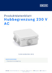 Hubbegrenzung 230 V AC Produktdatenblatt DE