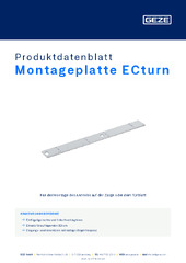 Montageplatte ECturn Produktdatenblatt DE