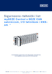 myGEZE Control s GEZE CAN sabirnicom, I/O tehnikom i KNX-om  * Sigurnosno-tehnički list HR
