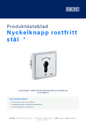 Nyckelknapp rostfritt stål  * Produktdatablad SV