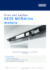 GEZE MCRdrive motoru Ürün veri sayfası TR