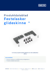 Festelasker glideskinne  * Produktdatablad NB