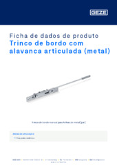 GEZE flush bolt metal Ficha de dados de produto PT