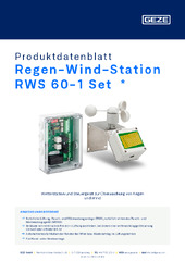 Regen-Wind-Station RWS 60-1 Set  * Produktdatenblatt DE