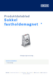 Sokkel fastholdemagnet  * Produktdatablad DA