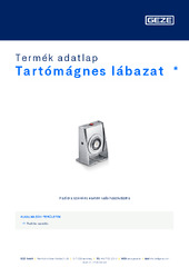 Tartómágnes lábazat  * Termék adatlap HU