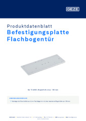 Befestigungsplatte Flachbogentür Produktdatenblatt DE