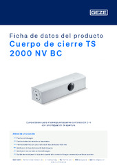 Cuerpo de cierre TS 2000 NV BC Ficha de datos del producto ES