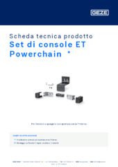 Set di console ET Powerchain  * Scheda tecnica prodotto IT