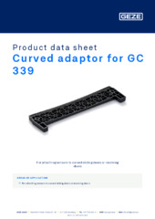 Curved adaptor for GC 339 Product data sheet EN