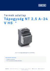 Tápegység NT 2,5 A-24 V HS  * Termék adatlap HU