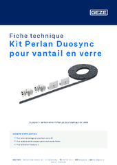 Kit Perlan Duosync pour vantail en verre Fiche technique FR