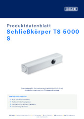 Schließkörper TS 5000 S Produktdatenblatt DE