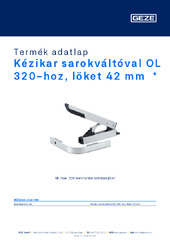 Handhebel mit Eckumlenkung OL 320, Hub 42 mm Termék adatlap HU