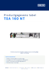 TSA 160 NT Productgegevens tabel NL
