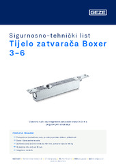 Tijelo zatvarača Boxer 3-6 Sigurnosno-tehnički list HR