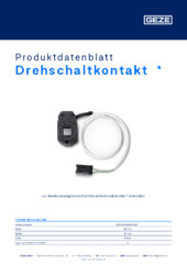 Drehschaltkontakt  * Produktdatenblatt DE