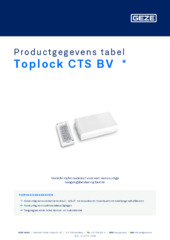 Toplock CTS BV  * Productgegevens tabel NL