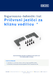 Pričvrsni jezičci za kliznu vodilicu  * Sigurnosno-tehnički list HR