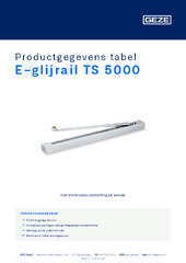 E-glijrail TS 5000 Productgegevens tabel NL