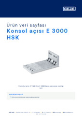 Konsol açısı E 3000 HSK Ürün veri sayfası TR