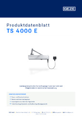 TS 4000 E Produktdatenblatt DE