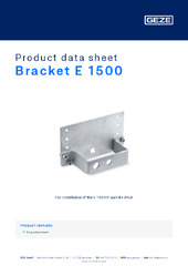 Bracket E 1500 Product data sheet EN