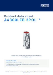 A4300LFB 2POL  * Product data sheet EN