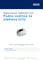 Podna vodilica za stakleno krilo Sigurnosno-tehnički list HR