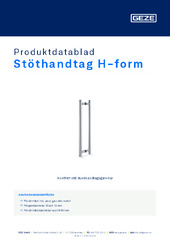 Stöthandtag H-form Produktdatablad SV