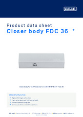 Closer body FDC 36  * Product data sheet EN