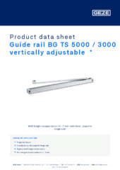 Guide rail BG TS 5000 / 3000 vertically adjustable  * Product data sheet EN