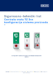 Centrala vrata TZ 3xx konfiguracija sistema proizvoda  * Sigurnosno-tehnički list HR