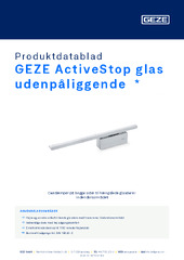 GEZE ActiveStop glas udenpåliggende  * Produktdatablad DA