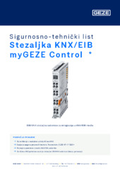 Stezaljka KNX/EIB myGEZE Control  * Sigurnosno-tehnički list HR