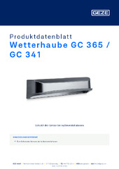 Wetterhaube GC 365 / GC 341 Produktdatenblatt DE