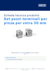 Set pezzi terminali per pinza per vetro 30 mm Scheda tecnica prodotto IT