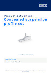 Concealed suspension profile set Product data sheet EN